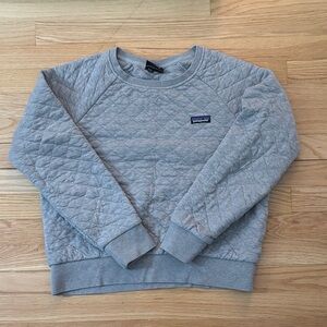 Patagonia Gray Quilted Crew Neck Sweater